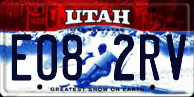 UT license plate E082RV