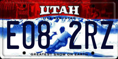 UT license plate E082RZ