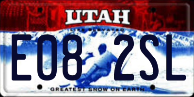 UT license plate E082SL