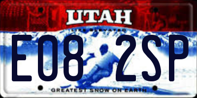 UT license plate E082SP