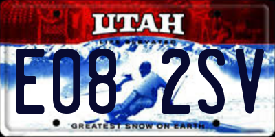 UT license plate E082SV