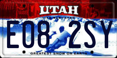 UT license plate E082SY