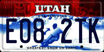 UT license plate E082TK