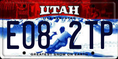 UT license plate E082TP