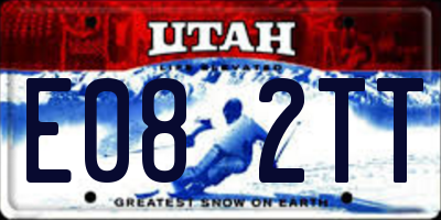 UT license plate E082TT