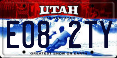 UT license plate E082TY