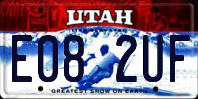 UT license plate E082UF