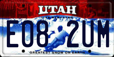 UT license plate E082UM
