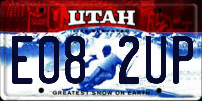UT license plate E082UP