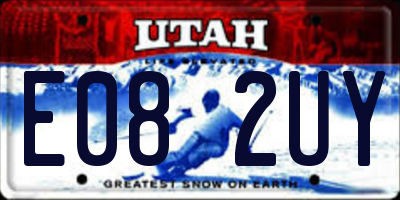 UT license plate E082UY