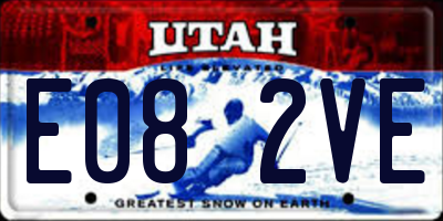UT license plate E082VE