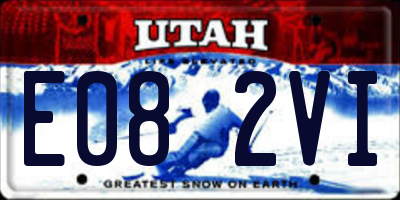 UT license plate E082VI