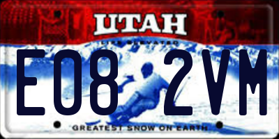 UT license plate E082VM