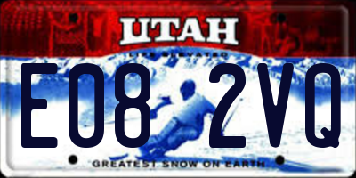 UT license plate E082VQ