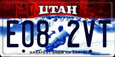 UT license plate E082VT
