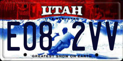 UT license plate E082VV