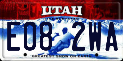 UT license plate E082WA