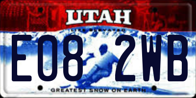 UT license plate E082WB