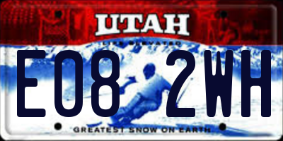 UT license plate E082WH