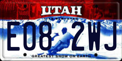 UT license plate E082WJ