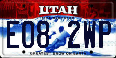 UT license plate E082WP
