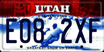 UT license plate E082XF