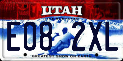 UT license plate E082XL