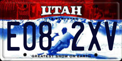 UT license plate E082XV