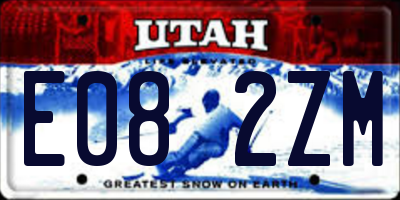 UT license plate E082ZM
