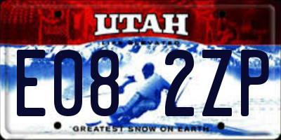 UT license plate E082ZP