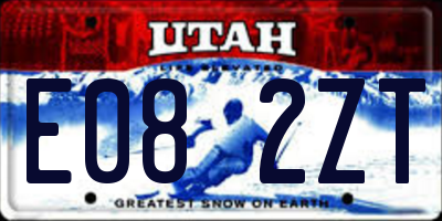 UT license plate E082ZT