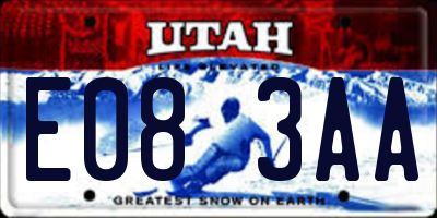 UT license plate E083AA