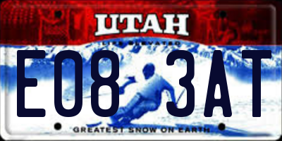 UT license plate E083AT