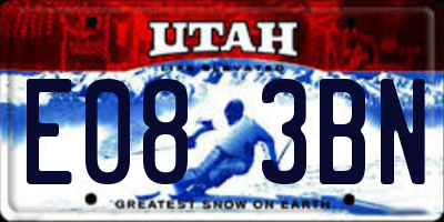 UT license plate E083BN
