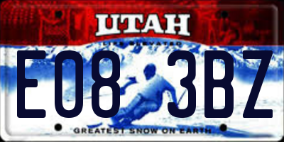 UT license plate E083BZ