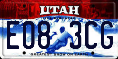 UT license plate E083CG