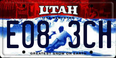 UT license plate E083CH