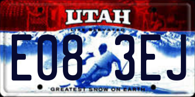 UT license plate E083EJ