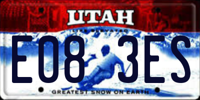 UT license plate E083ES