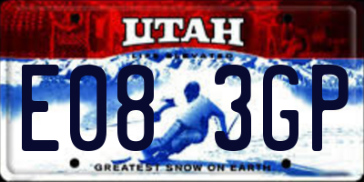 UT license plate E083GP