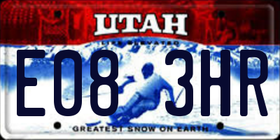 UT license plate E083HR