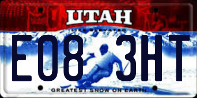UT license plate E083HT