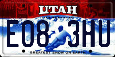 UT license plate E083HU