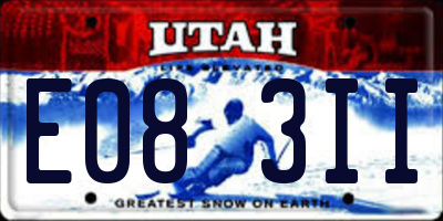 UT license plate E083II