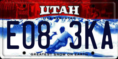 UT license plate E083KA