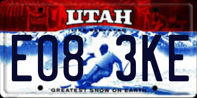 UT license plate E083KE