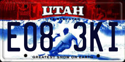 UT license plate E083KI