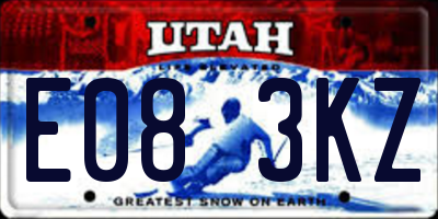 UT license plate E083KZ