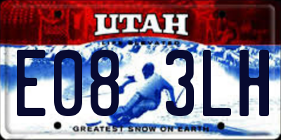 UT license plate E083LH