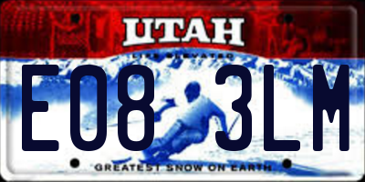 UT license plate E083LM